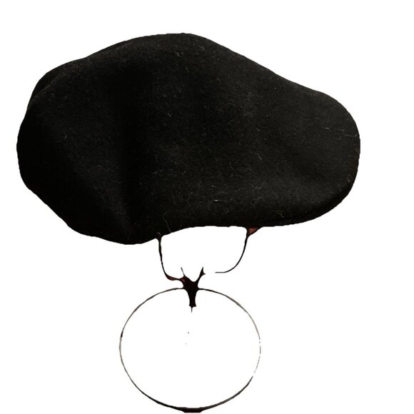 Kangol Navy 100% Wool 504 Mens Sz M Fedora Newsboy Hat Cap Golf , Stained Tag - Picture 3 of 9